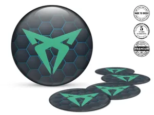 Seat Cupra Ruota Decalcomanias Stile Badge Silicone Esclusivo